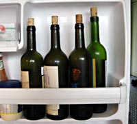 bouteilles au frigo